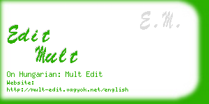 edit mult business card